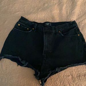 High waisted jean shorts